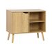 Aparador efecto nogal 1 puerta y 2 estantes, 80cm 80 Aparador efecto nogal 1 puerta y 2 estantes, 80cm 80 Madera Clara