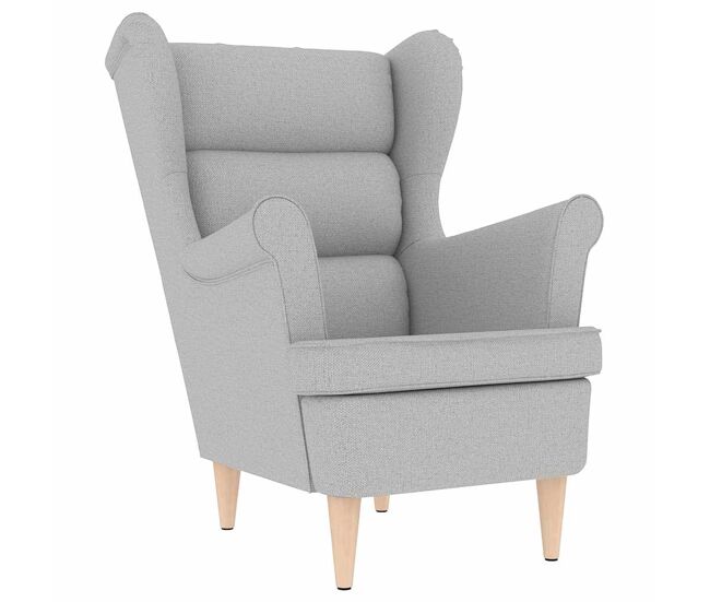 Vidaxl sillón de tela gris nube 74x84x100 cm