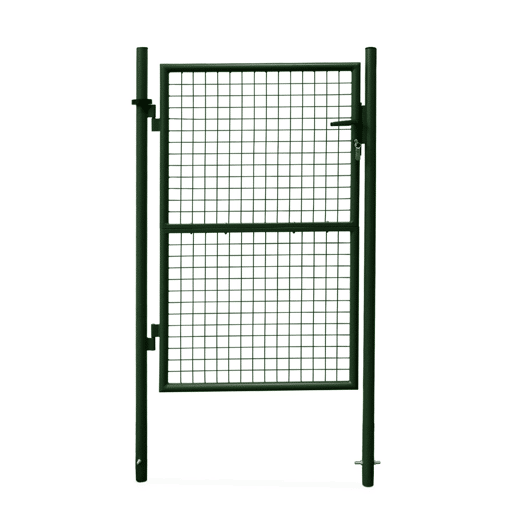 Portão de jardim metal com fechadura e maçaneta, Portillon 150 x 87cm, Verde, 87x87x150 cm