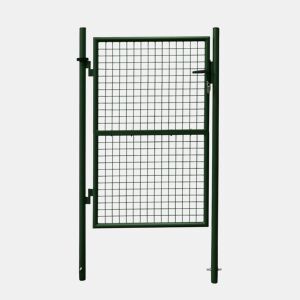 Portão de jardim metal com fechadura e maçaneta, Portillon 150 x 87cm, Verde, 87x87x150 cm