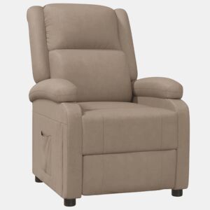 vidaXL Poltrona reclinável couro artificial cor cappuccino