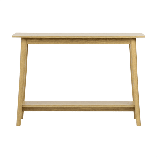 Consola escandinava em madeira de nogueira, 110cm, Nepal, Efeito freixo, 110x35x76 cm