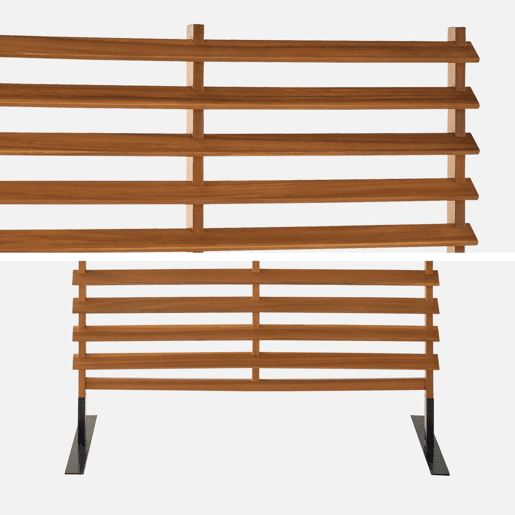 Biombo dobrável de madeira para exterior, 100cm, interiorexterior, Parada 100cm, Madeira, 100x40x180 cm