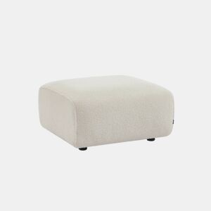 Pouf, apoio para os pés para sofá bouclede 2 lugares, Wallas boucle, Creme, 76x70x41 cm
