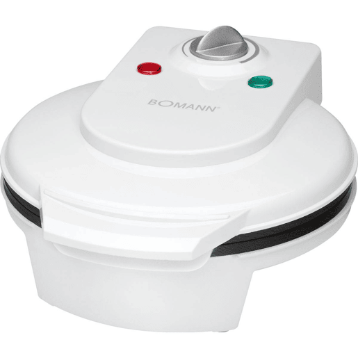 Bomann WA 5018 CB Máquina de Waffles, 5 Waffles em Forma de Coração, Placas Anti-aderentes, 1200, Branco