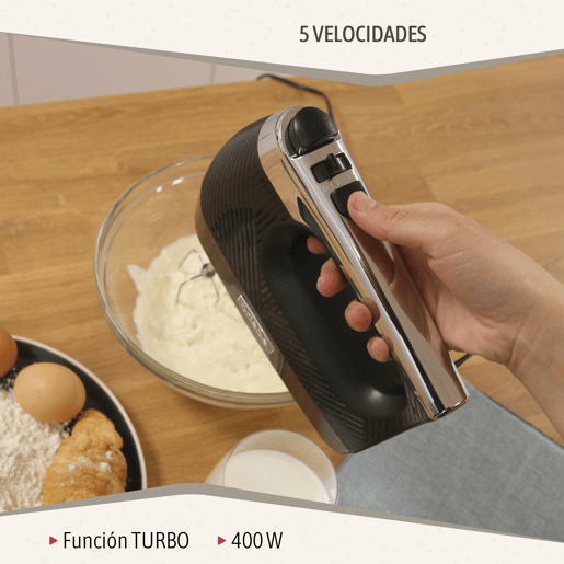 Briebe SKT1187BLK Elegance Set Varinha 2 Velocidades + Batidor Misturador de 5 Velocidades + Turbo, Especial Pastelaria, 600, Preto