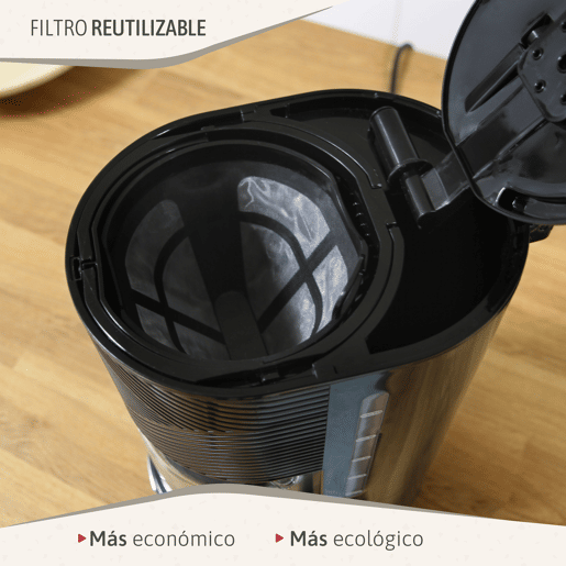 Briebe SKT1188BLK Elegance Set Máquina de Café Filtro 10 Chávenas + Espumador de Leite Elétrico 4 em 1, 1000, Preto