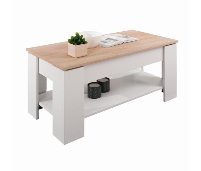 Mesa baja elevable Salón comedor Nicoleta Muebles Bonitos 100x50