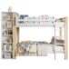 Litera infantil de madera de pino Litera infantil de madera de pino Natural/ Blanco