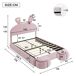 Cama infantil de terciopelo con almacenaje 154x238 Cama infantil de terciopelo con almacenaje 154x238 Blanco