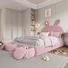 Cama infantil de terciopelo con almacenaje 154x238 Cama infantil de terciopelo con almacenaje 154x238 Blanco