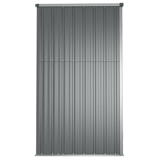 Abrigo de jardim, cabana, casa de armazenamento, galpão externo, ferramentas, robusto, 225 x 89 x 161 cm, aço galvanizado cinza 02_0022416