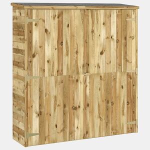 Galpão de jardim, cabana, casa de armazenamento, galpão ao ar livre, ferramentas, robusto, 163 x 50 x 171 cm, madeira maciça de pinho, marrom 02_0022404