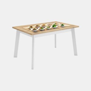 Mesa de jantar Naira 140 Carvalho branco 141 x 74 x 90 cm