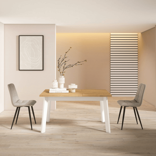 Mesa de jantar Naira 140 Carvalho branco 141 x 74 x 90 cm
