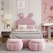 Cama infantil de terciopelo 104x237 Cama infantil de terciopelo 104x237 Blanco