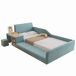 Cama infantil de terciopelo 125x212 Cama infantil de terciopelo 125x212 Azul