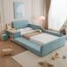 Cama infantil de terciopelo 125x212 Cama infantil de terciopelo 125x212 Azul