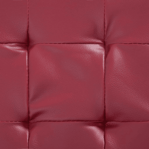 Banco pufe banco armazenamento pufe móveis 87 cm sintético vermelho borgonha 3002087