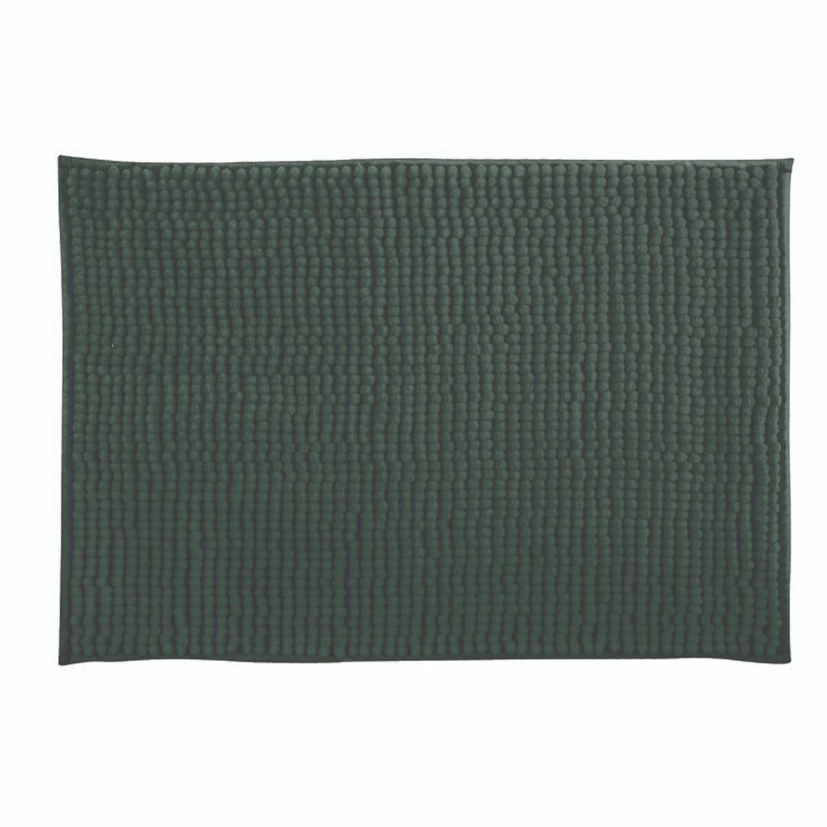Well home alfombra de baño "oruga" de poliester en color verde oscuro 40 x 60 cm