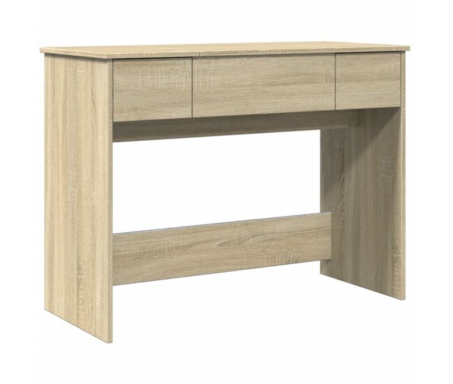 Tocador - tocador de maquillaje - mesa de tocador con espejo color roble sonoma 100x45x76 cm