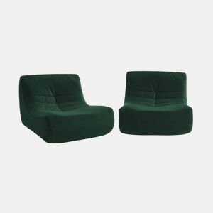 Sofá modular de veludo de 2 lugares, Sokol veludo, Verde, 91x105x72 cm