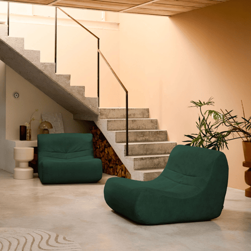 Sofá modular de veludo de 2 lugares, Sokol veludo, Verde, 91x105x72 cm