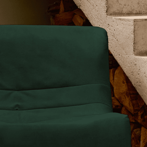 Sofá modular de veludo de 2 lugares, Sokol veludo, Verde, 91x105x72 cm