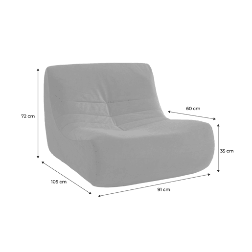 Sofá modular de veludo de 2 lugares, Sokol veludo, Verde, 91x105x72 cm
