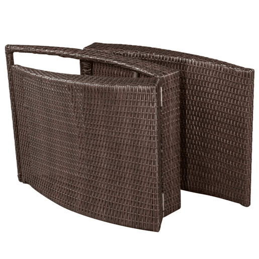 Espreguiçadeira espreguiçadeira para banhos de sol cama de jardim terraço mobiliário de exterior dobrável com almofada de resina tecida marrom 02_0012857