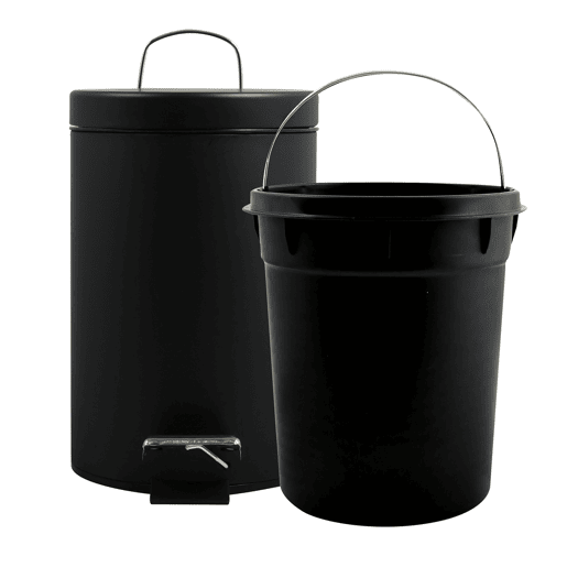 Lixeira preta Well Home