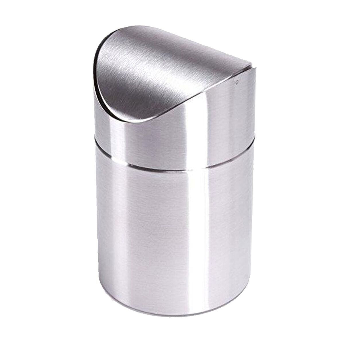 Well home cubo de basura con capacidad de 1,5 litros de acero inoxidable con tapa 12 x 17 cm.