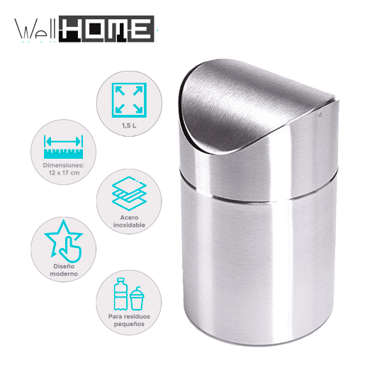 Lixeira Well Home 1,5 litro