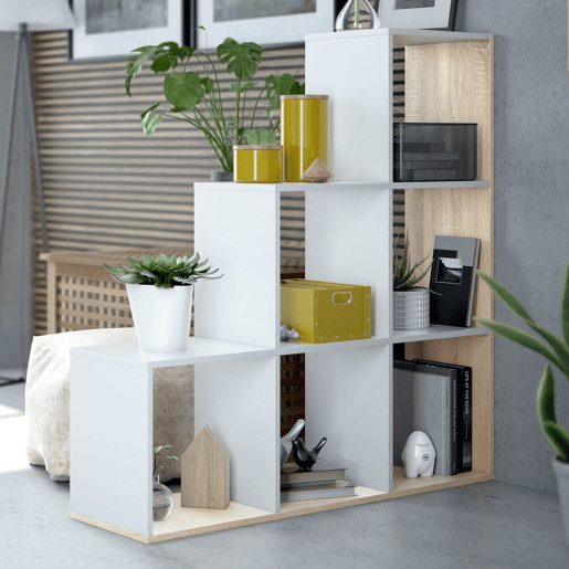 Estantes Lua Artik White (Branco mate) - Carvalho canadiano 108 x 110 x 28 cm Estantes Lua Artik White (Branco mate) - Carvalho canadiano 108 x 110 x 28 cm