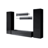 Móvel de sala Sala de estar e jantar Preto 260x40x165 3 portas Luke 7 Muebles Bonitos