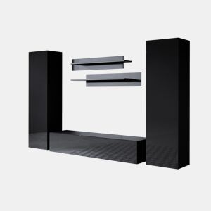Móvel de sala Sala de estar e jantar Preto 260x40x165 3 portas Luke 7 Muebles Bonitos