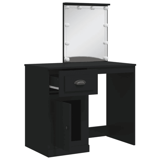 Penteadeira - Toucador com luzes LED 90x42x132,5 cm preto