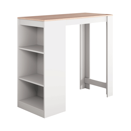 Mesa alta Cozinha Sala de jantar BrancoSonoma 110x50x103 Kyra Muebles Bonitos