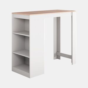 Mesa alta Cozinha Sala de jantar BrancoSonoma 110x50x103 Kyra Muebles Bonitos