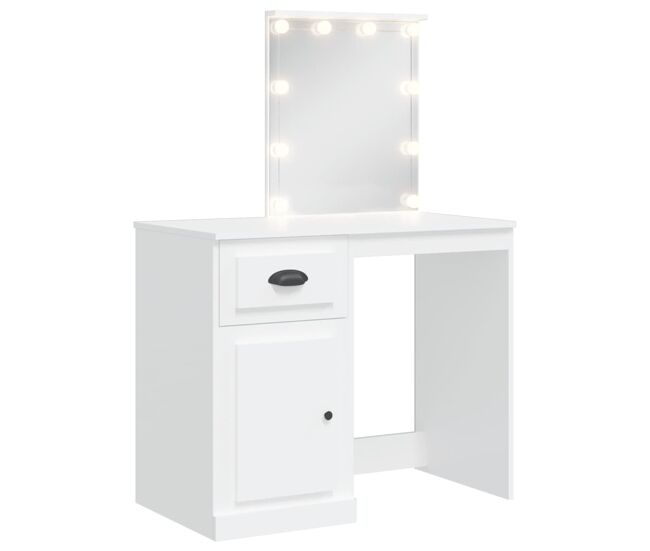 Tocador - tocador de maquillaje - mesa de tocador con luces led blanco 90x42x132,5 cm
