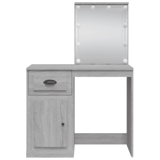 Penteadeira - Toucador com luzes LED 90x42x132,5 cm cinzento sonoma