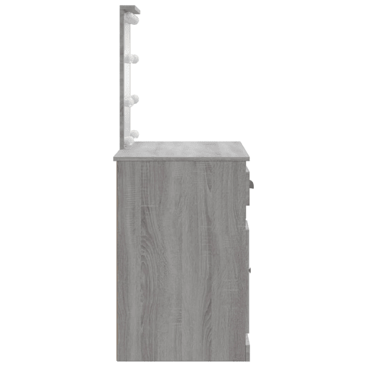Penteadeira - Toucador com luzes LED 90x42x132,5 cm cinzento sonoma