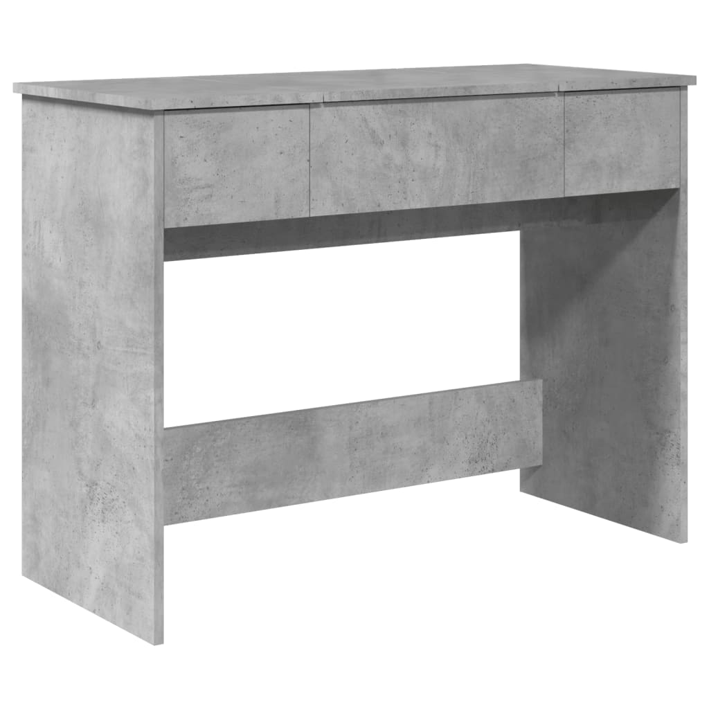 Tocador - tocador de maquillaje - mesa de tocador con espejo color gris hormigón 100x45x76 cm