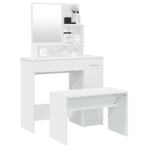 Conjunto Penteadeira - Toucador 86,5x35x136 cm branco