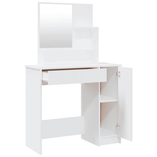 Conjunto Penteadeira - Toucador 86,5x35x136 cm branco