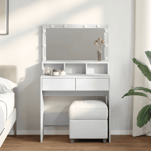 Penteadeira - Toucador com LED 80x41x134,5 cm branco