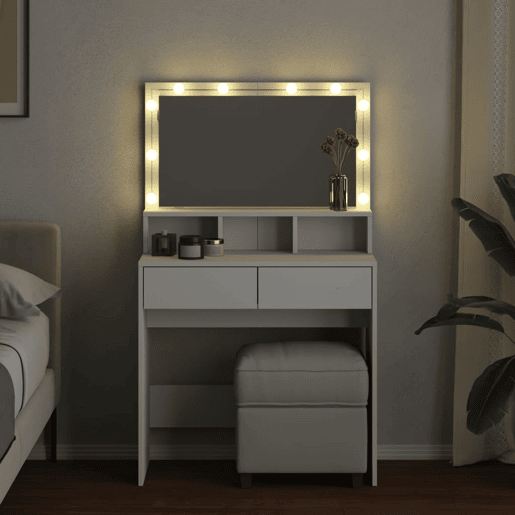Penteadeira - Toucador com LED 80x41x134,5 cm branco