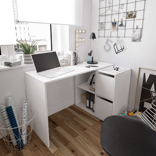 Secretária multiposições Adapta Artik White (Branco mate) 120 x 74 x 77 cm Secretária multiposições Adapta Artik White (Branco mate) 120 x 74 x 77 cm