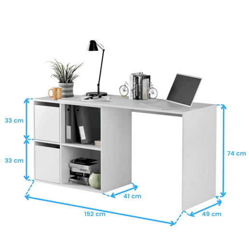 Secretária multiposições Adapta Artik White (Branco mate) 120 x 74 x 77 cm Secretária multiposições Adapta Artik White (Branco mate) 120 x 74 x 77 cm