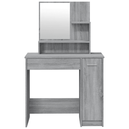 Conjunto Penteadeira - Toucador 86,5x35x136 cm cor sonoma cinzento